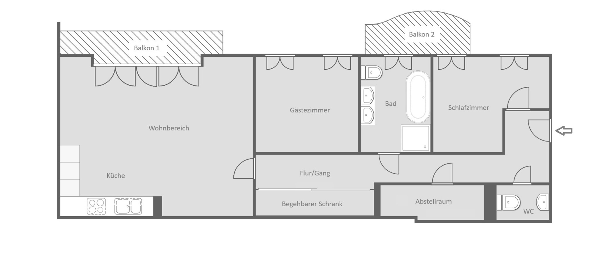 マンション München Maxvorstadt - Universitätsviertel 01 見取り図 10142