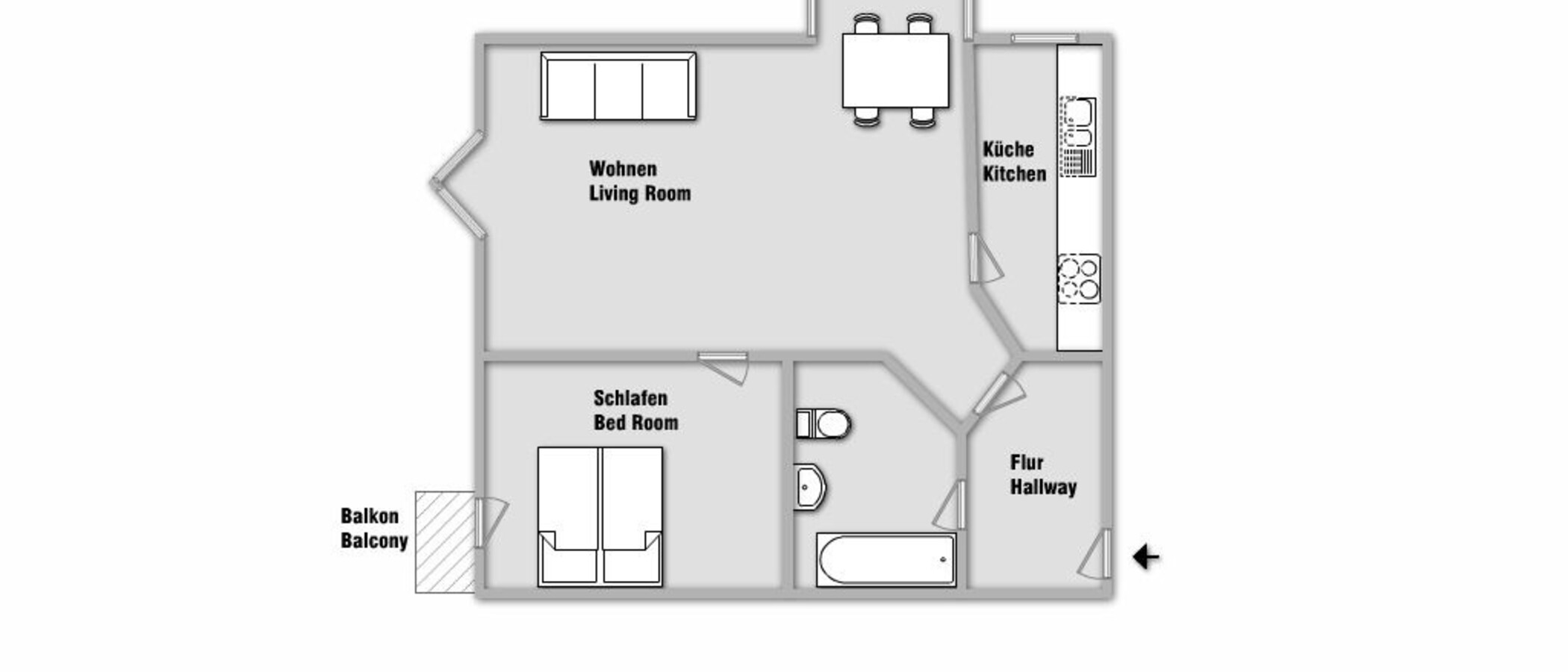 マンション Neubiberg 01 見取り図 10247