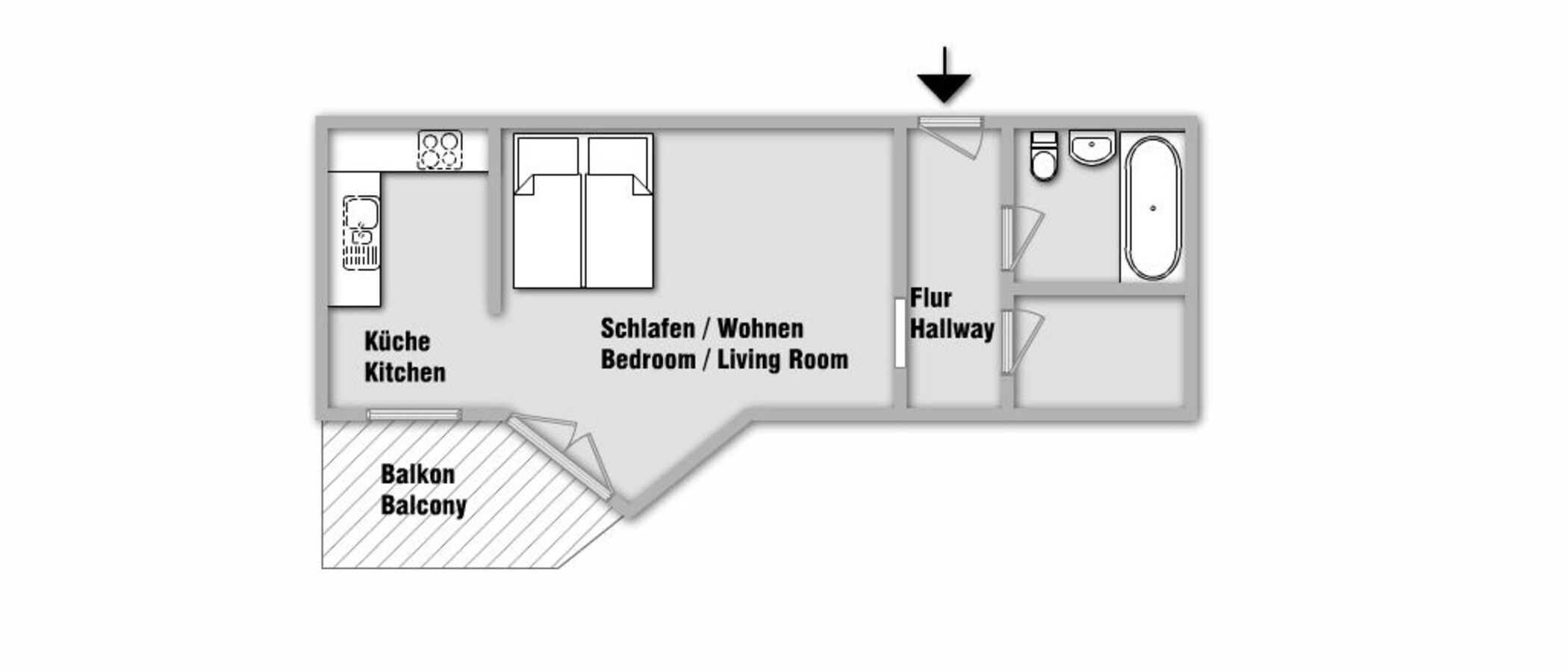 マンション München Maxvorstadt - Universitätsviertel 01 見取り図 10343