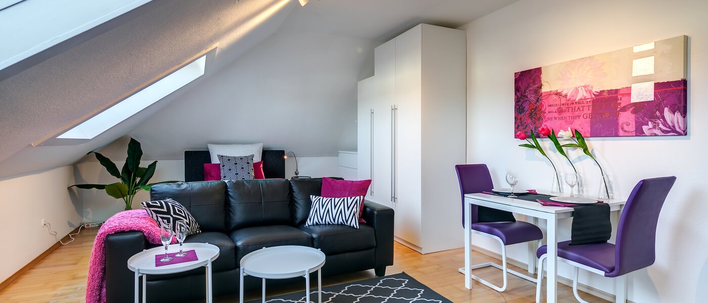 アティック・フラット（屋根裏） München Maxvorstadt - Rund um den Josephplatz 01 リビングルーム 10347