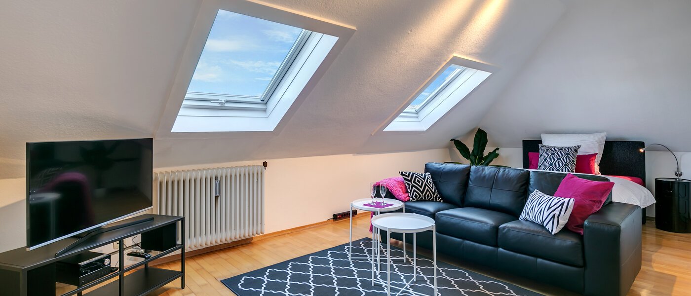 アティック・フラット（屋根裏） München Maxvorstadt - Rund um den Josephplatz 02 リビングルーム 10347