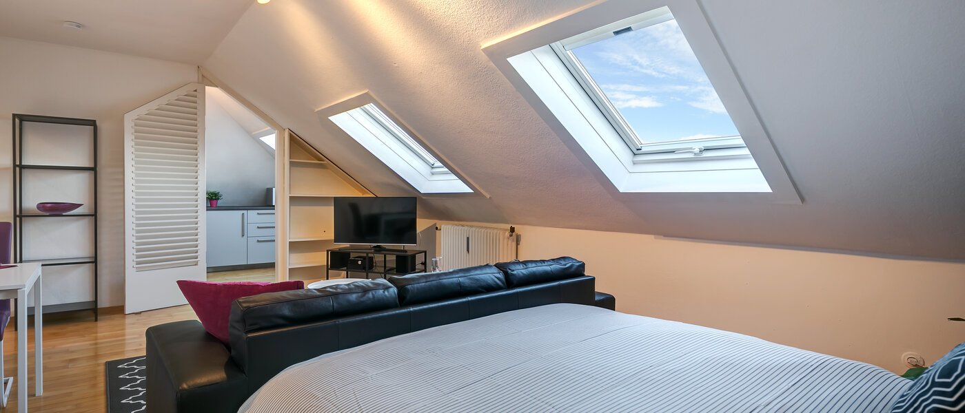 アティック・フラット（屋根裏） München Maxvorstadt - Rund um den Josephplatz 02 寝室 10347