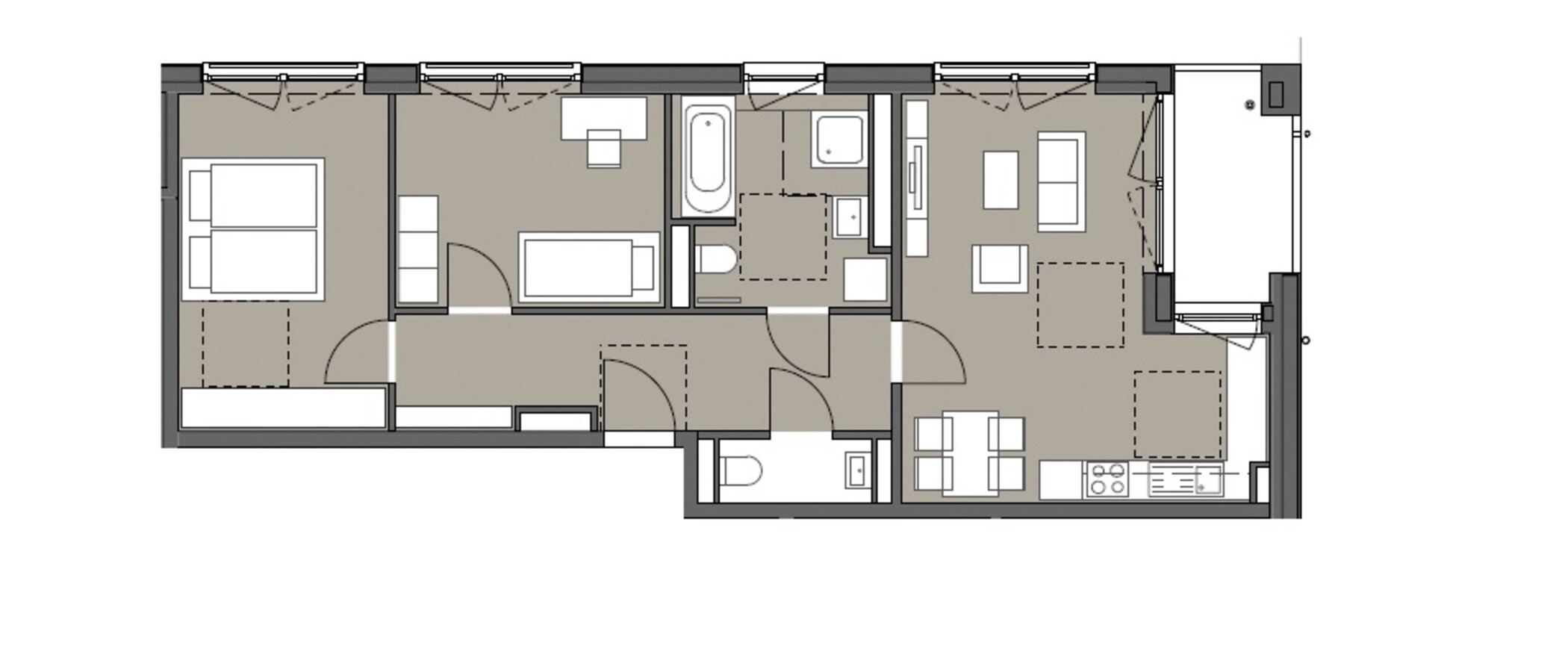 マンション München Am Hart 01 見取り図 10454