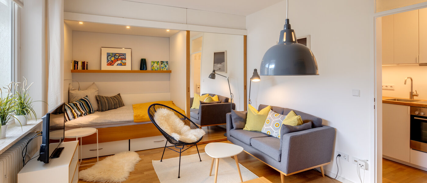 マンション München Schwabing-West (rund um den Hohenzollernplatz) 01 リビングエリア 10458