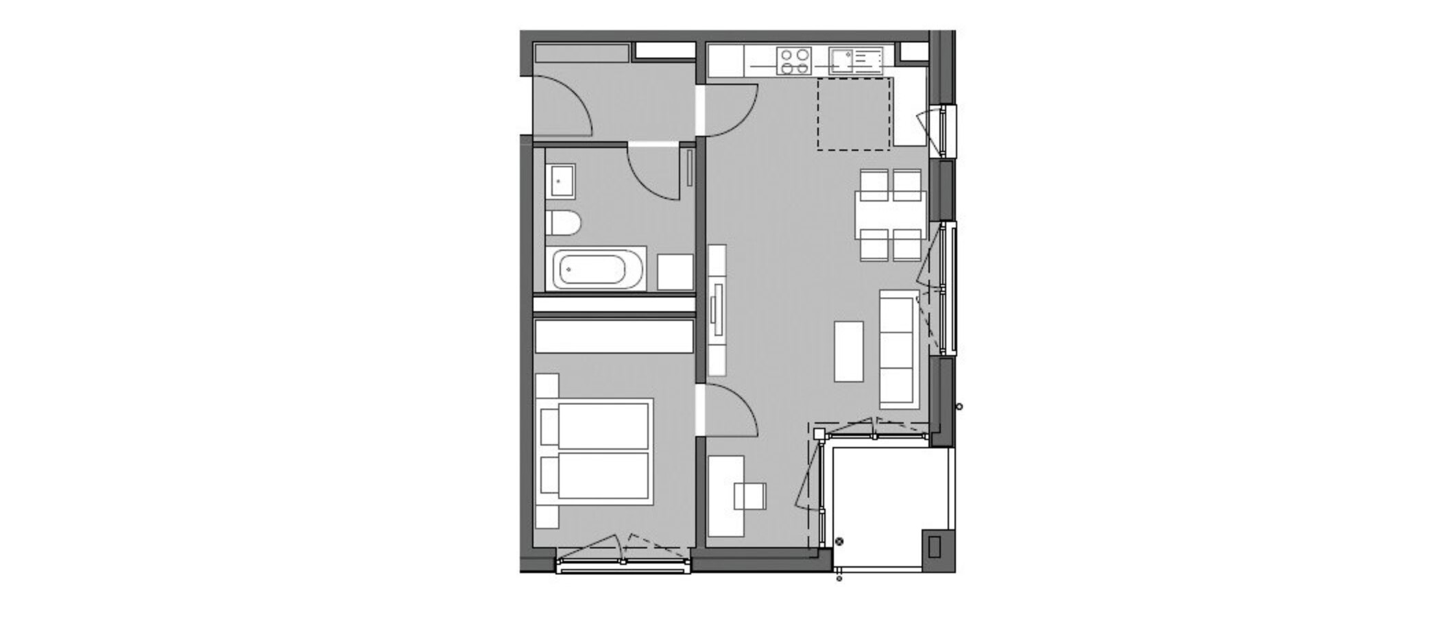 マンション München Am Hart 01 見取り図 10520