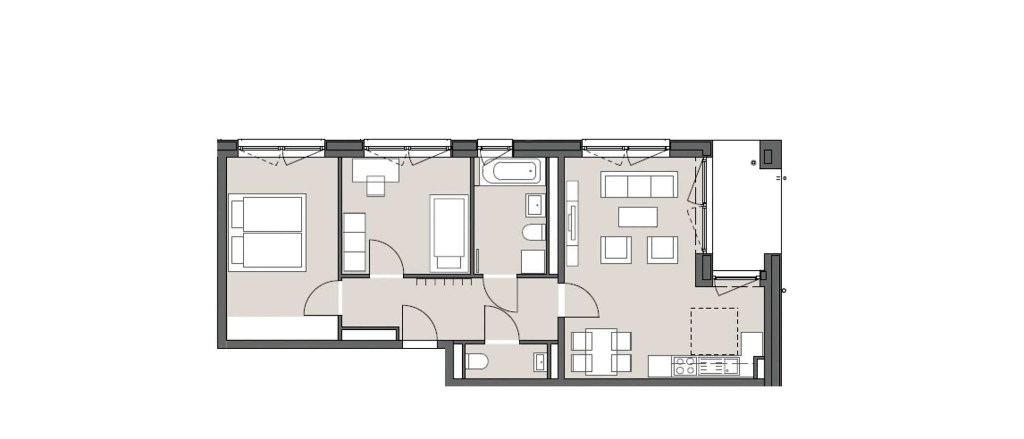 マンション München Am Hart 01 見取り図 10531