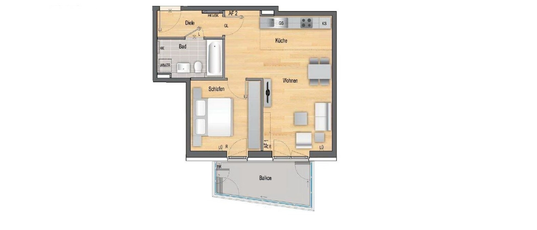 マンション München Au-Haidhausen 01 見取り図 10648