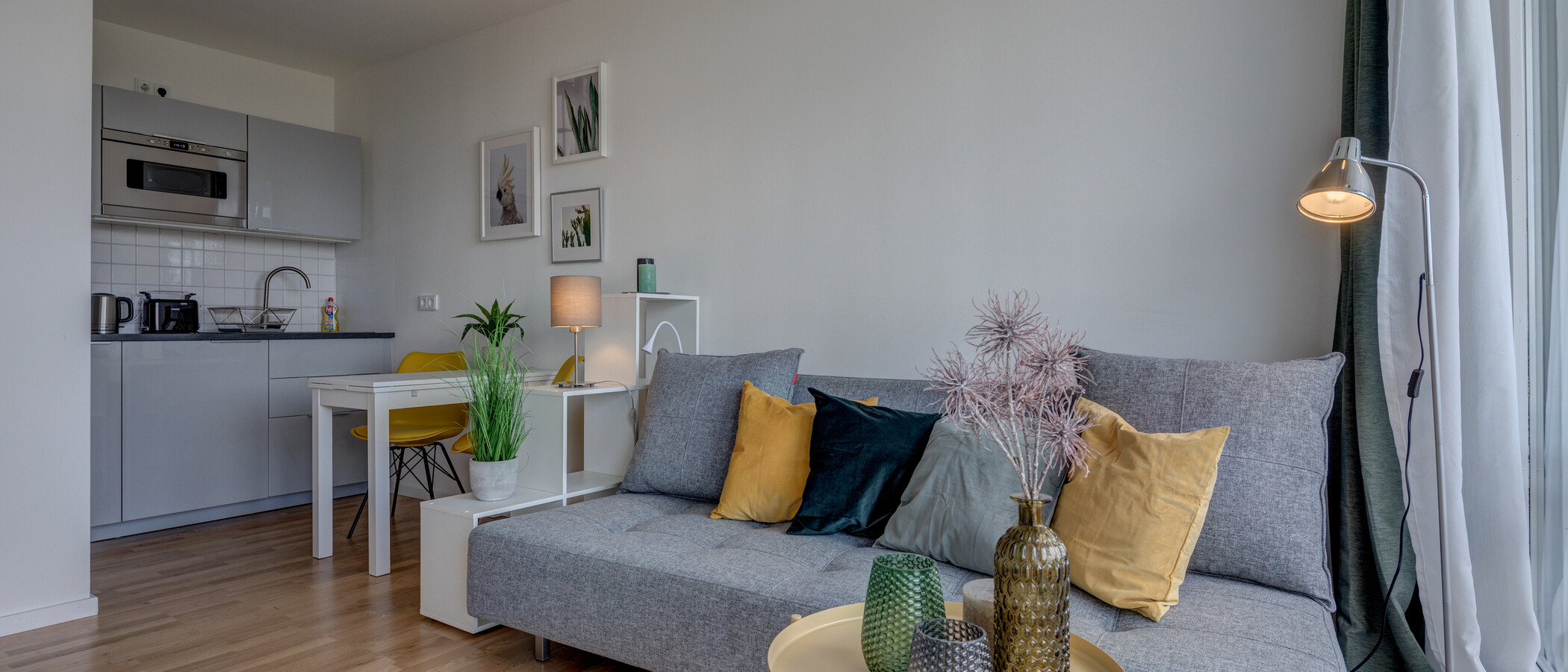 アパルトマン München Schwabing-Nord (zw. Leopoldstraße & Englischen Garten) 03 リビングルーム 10753