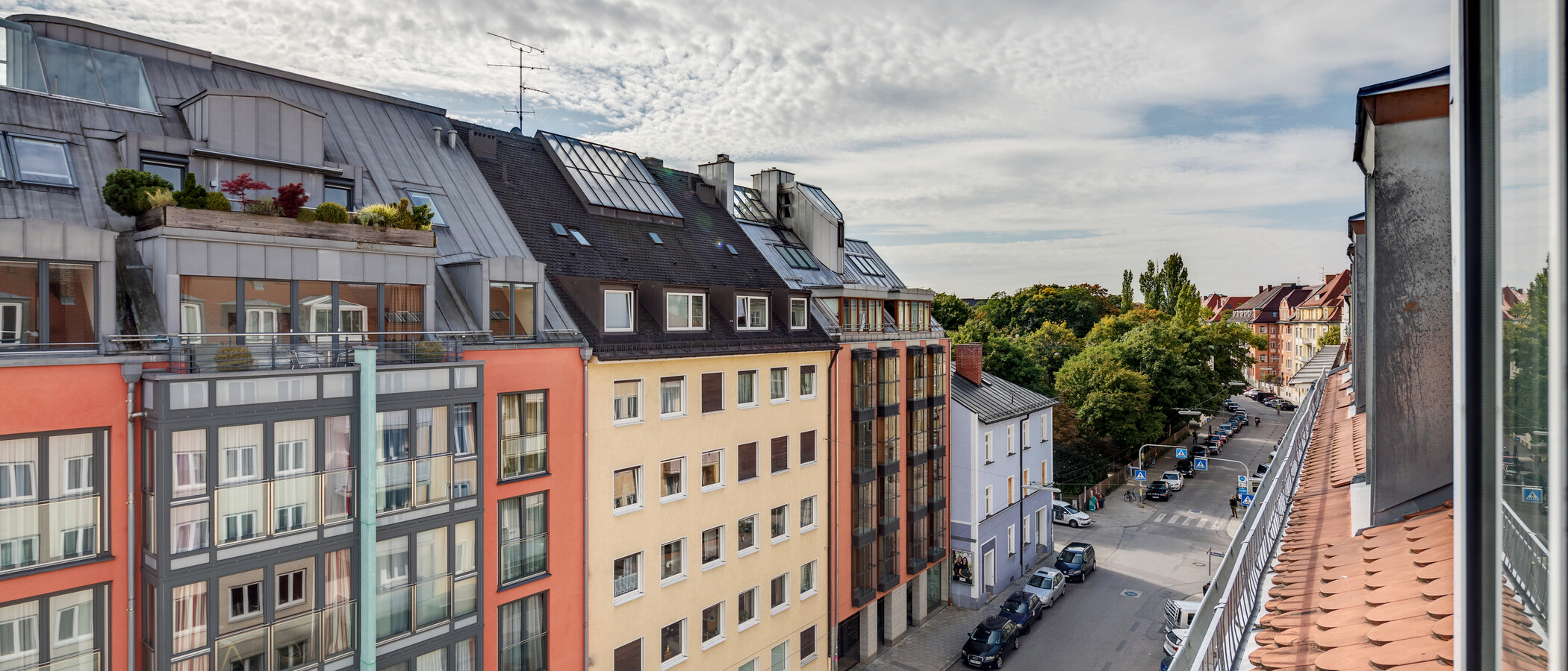 アティック・フラット（屋根裏） München Schwabing-Nord (zw. Belgrad- & Leopoldstraße) 05 物件からの眺め 10759