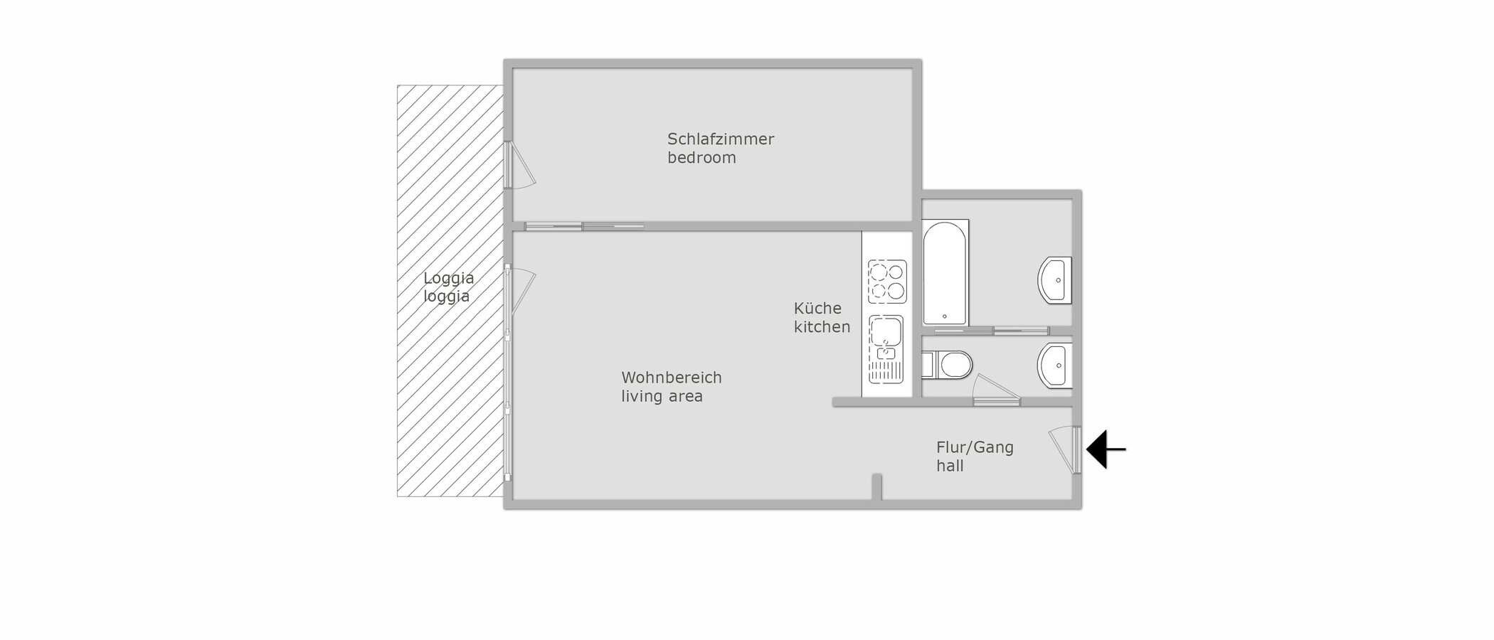 マンション München Schwabing - Domagkpark 01 見取り図 10791