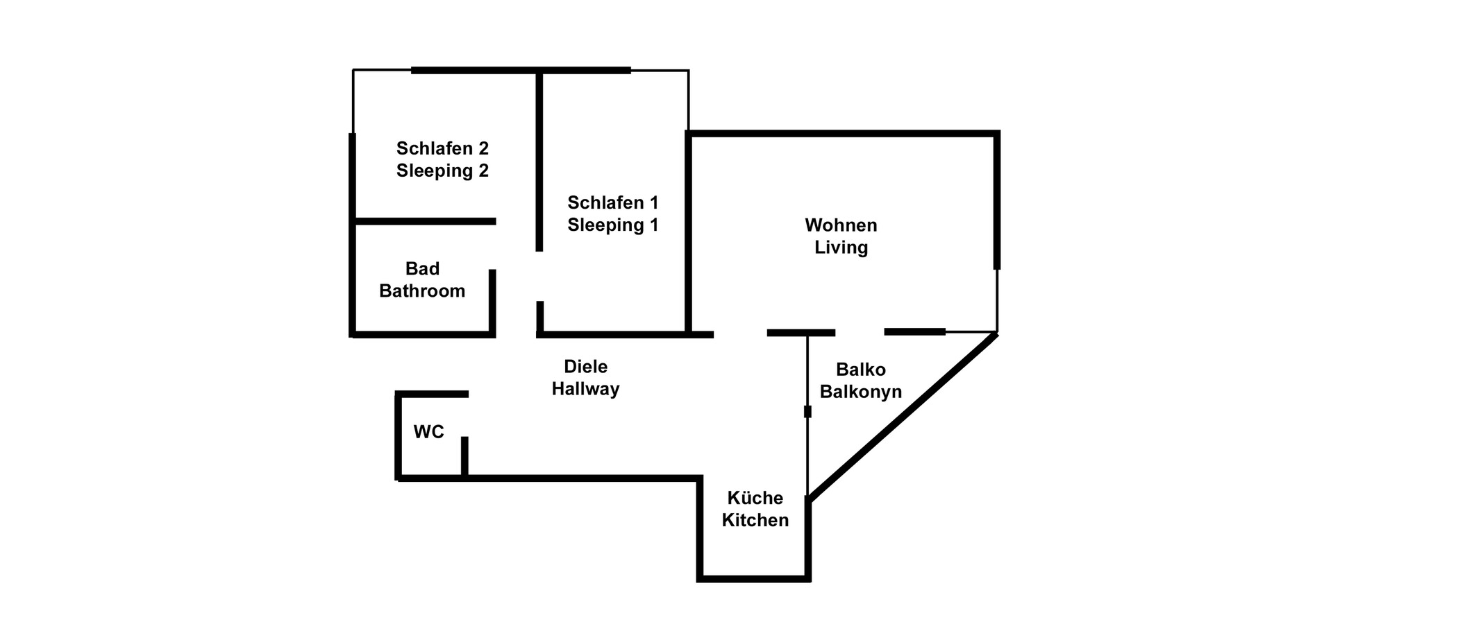 マンション München Schwabing (rechts der Leopoldstraße) 01 見取り図 10897