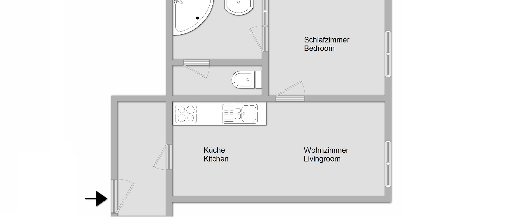 マンション München Haidhausen 01 見取り図 10977
