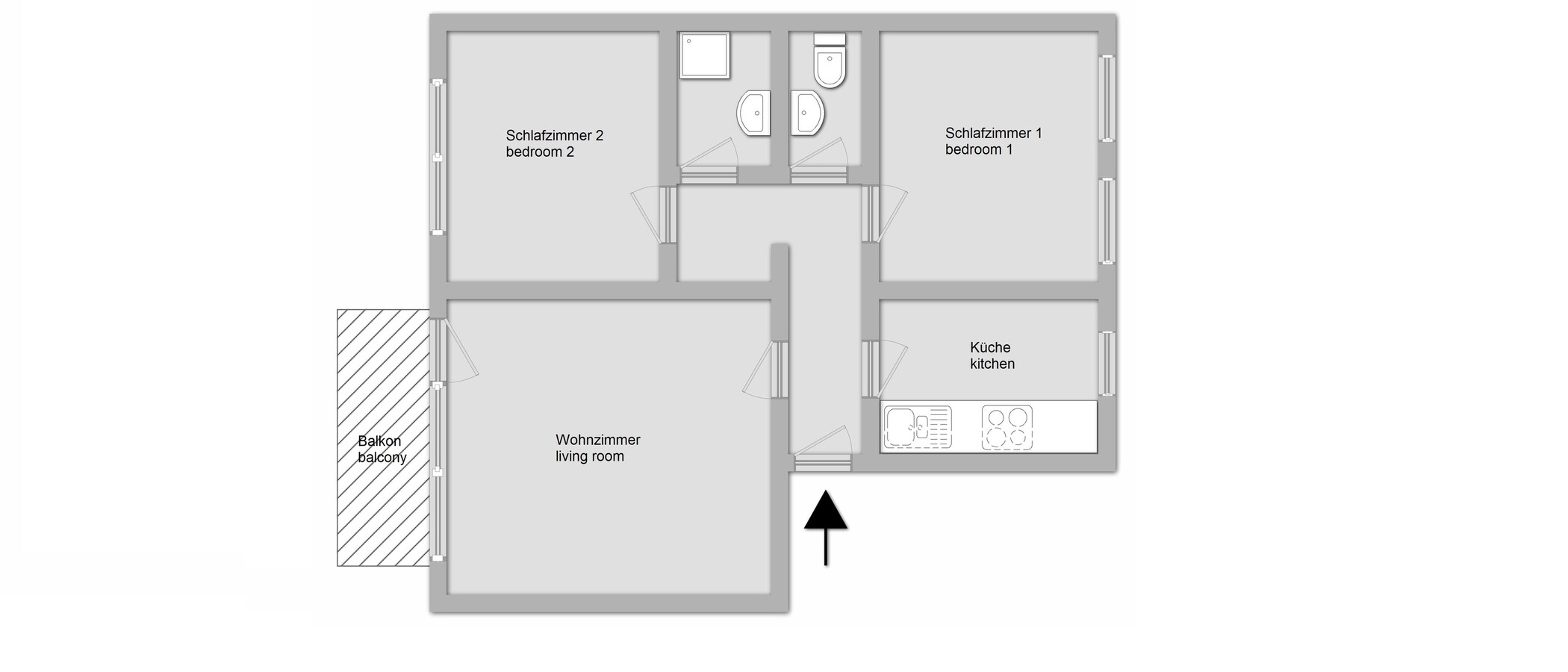 マンション München Isarvorstadt 01 見取り図 11049