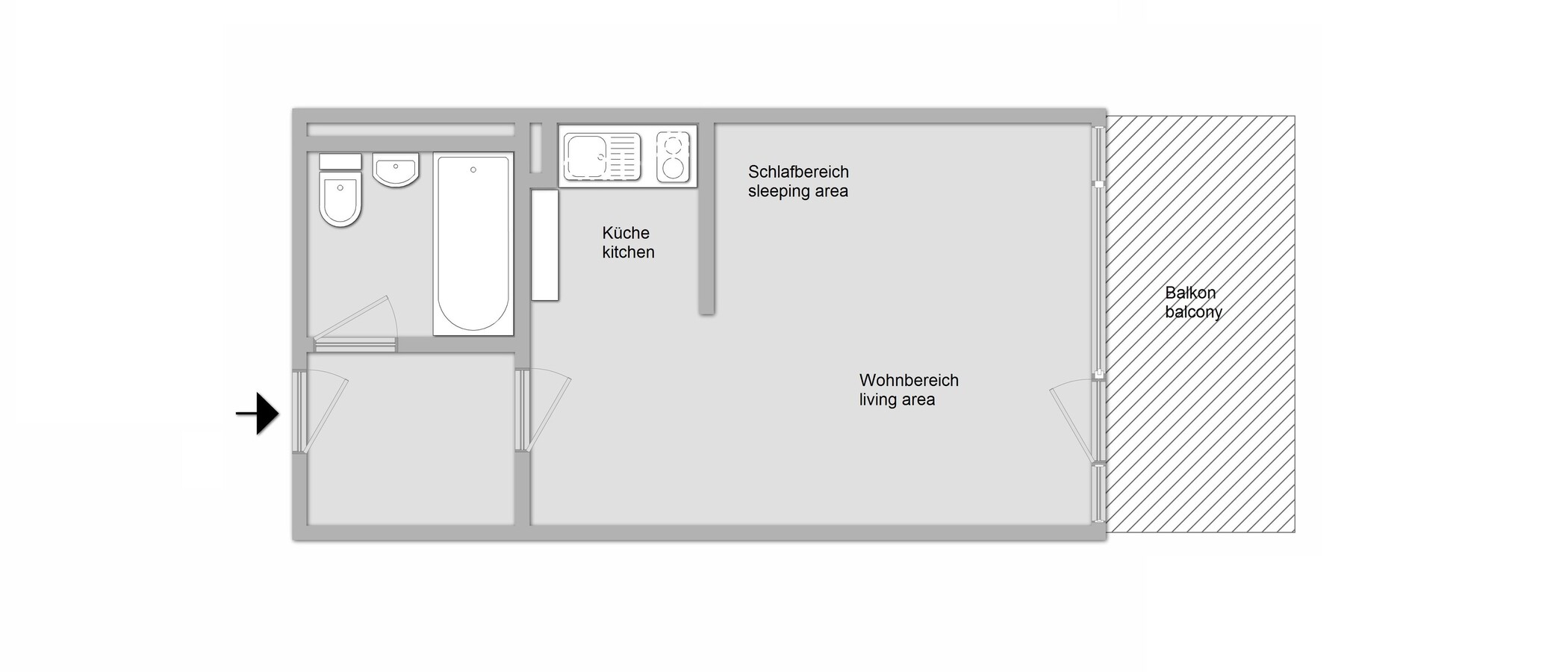 マンション München Olympiadorf 01 見取り図 11620