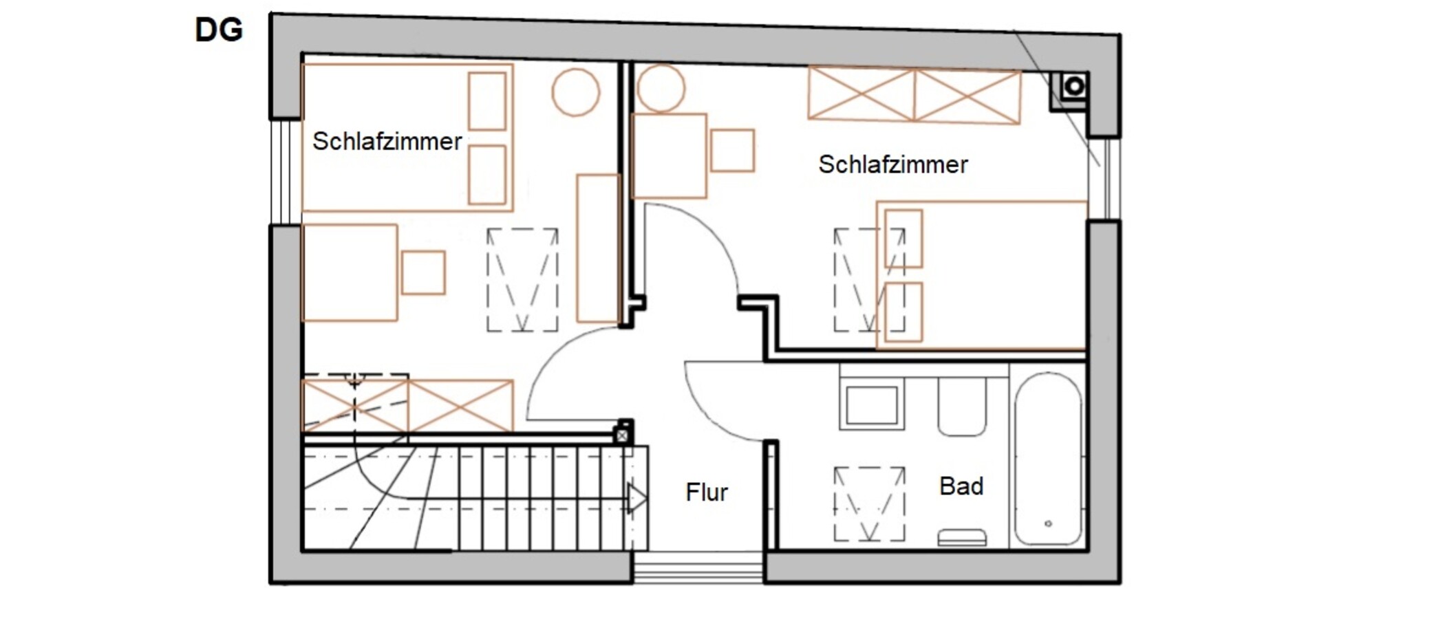 メゾネット・マンション（複数階にわたるマンション） München Westend 02 見取り図 11814