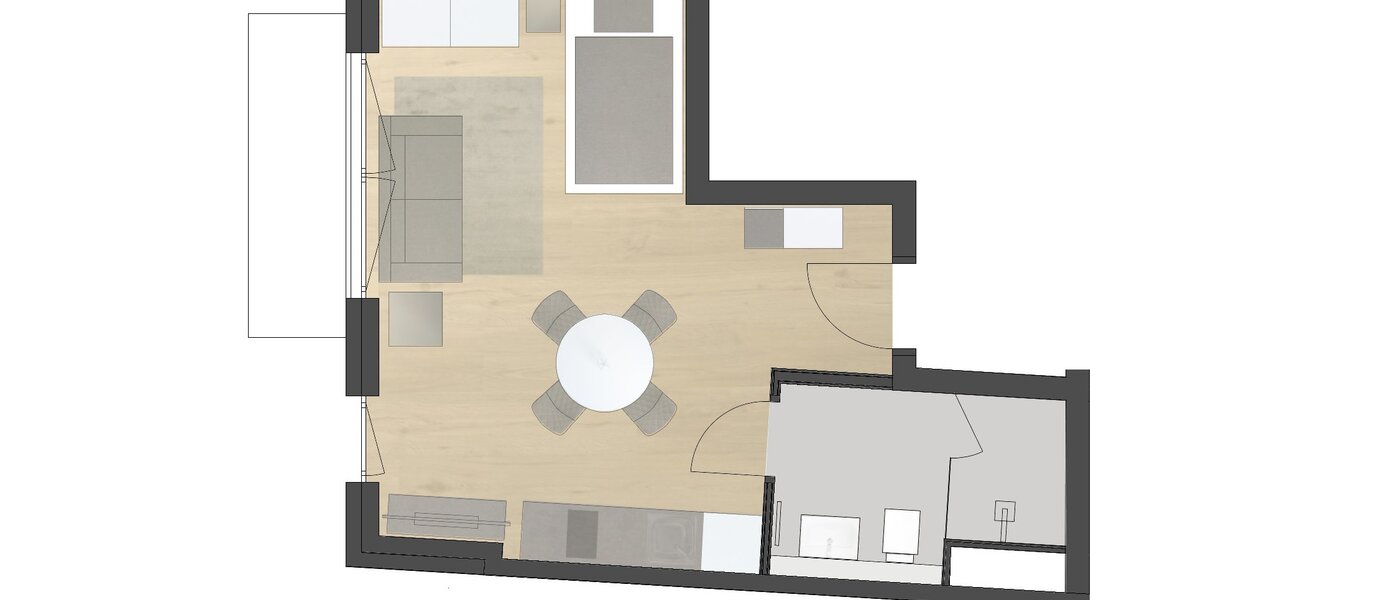 アパルトマン München Milbertshofen 01 見取り図 11976