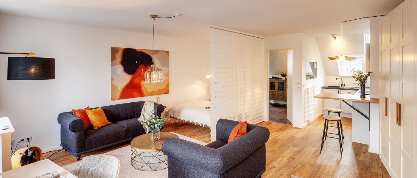 アティック・フラット（屋根裏） München Lehel 02 リビングエリア 12257