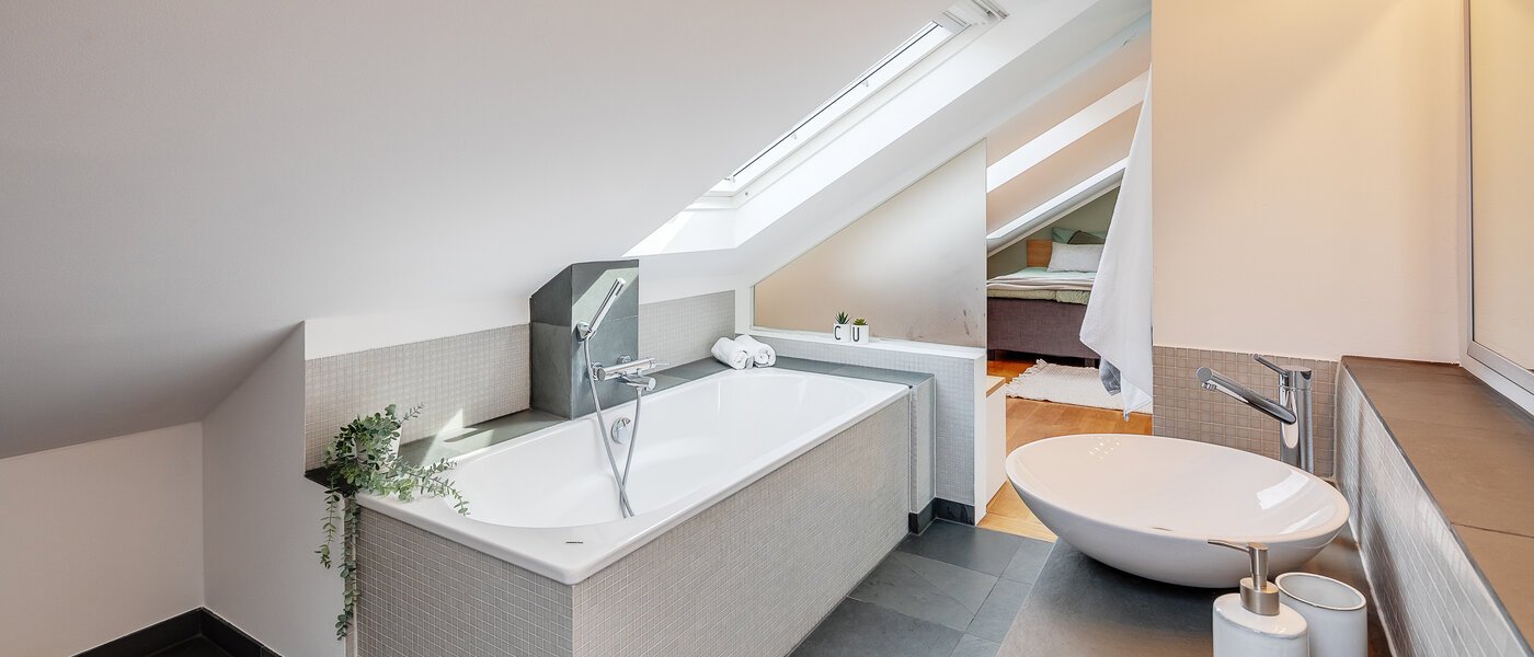 メゾネット・マンション（複数階にわたるマンション） München Maxvorstadt 01 1つめの浴室 12304