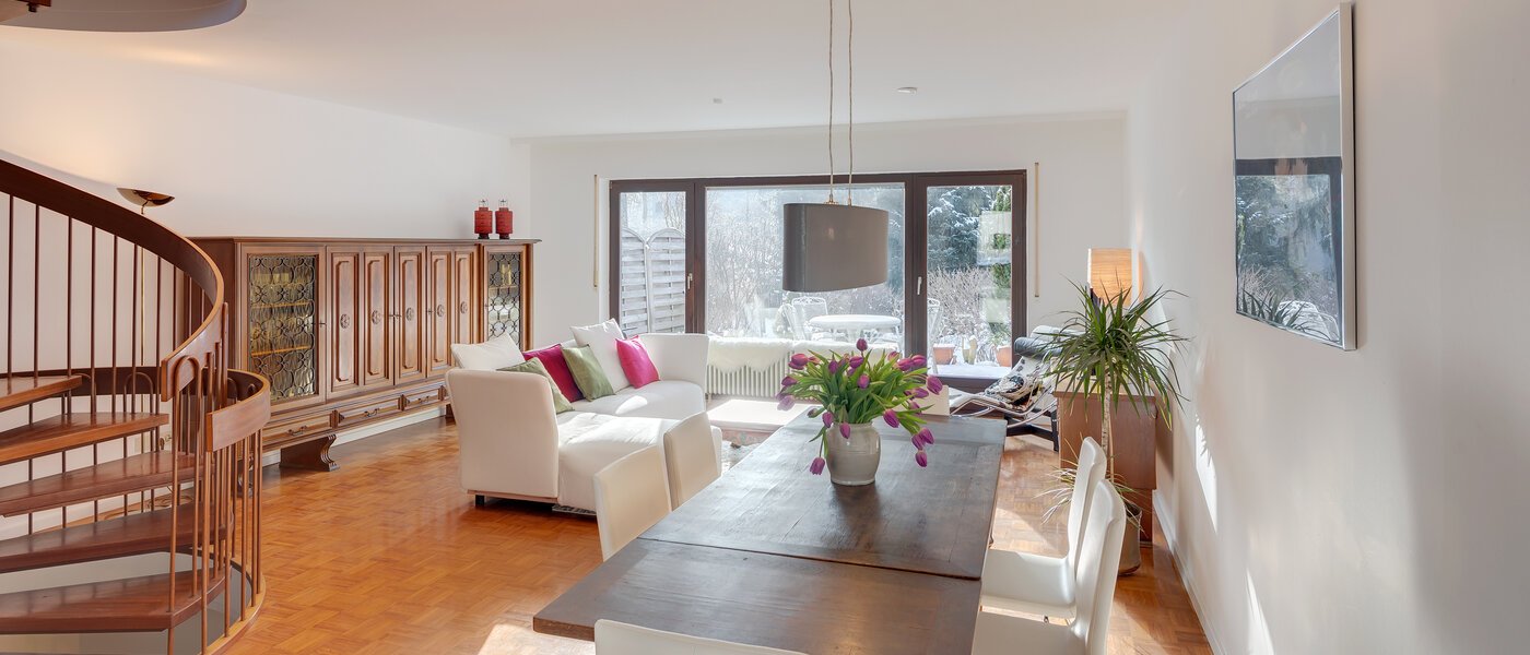 テラスハウス角住宅 München Obersendling 01 リビングエリア 12456