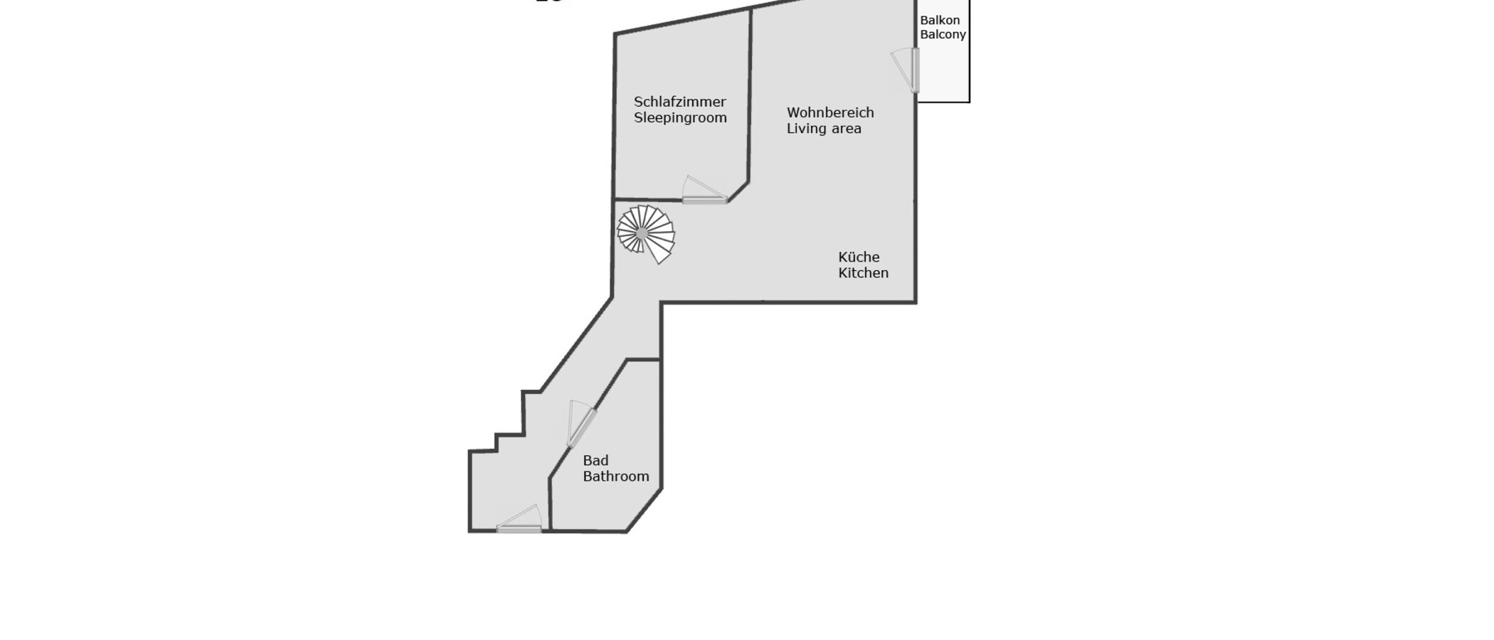 メゾネット・マンション（複数階にわたるマンション） München Milbertshofen 01 見取り図 12485