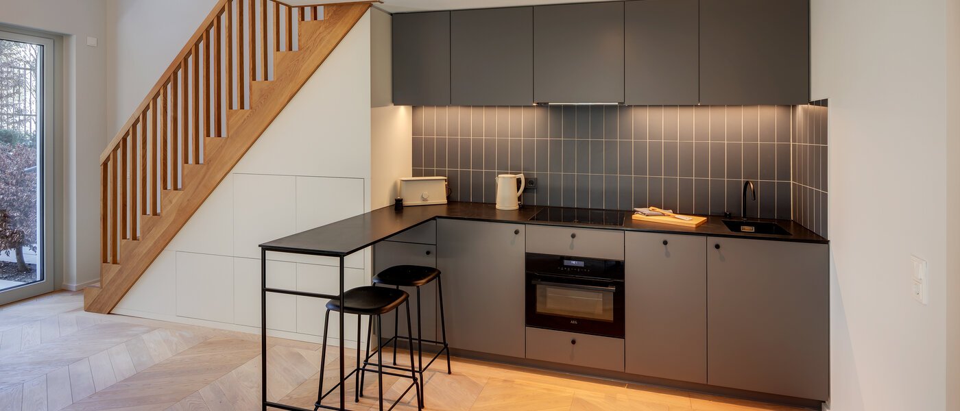 複層－回廊住宅 München Herzogpark 01 キッチン 12522