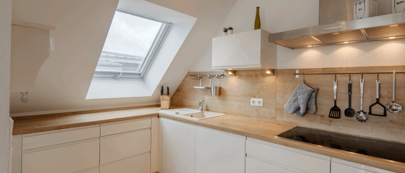 アティック・フラット（屋根裏） München Lerchenau 02 キッチン 12556