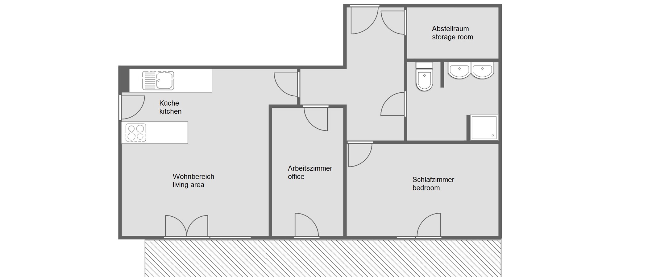 マンション München Schwabing - Domagkpark 01 見取り図 12597