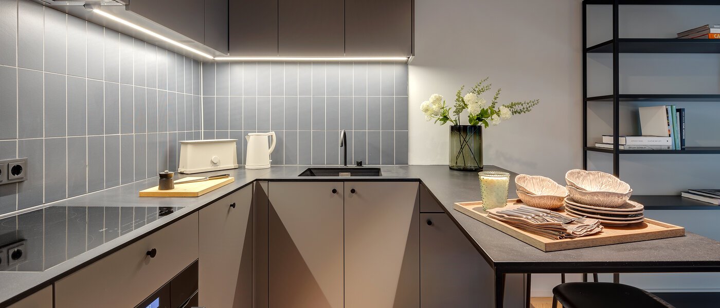 複層－回廊住宅 München Herzogpark 02 キッチン 12616