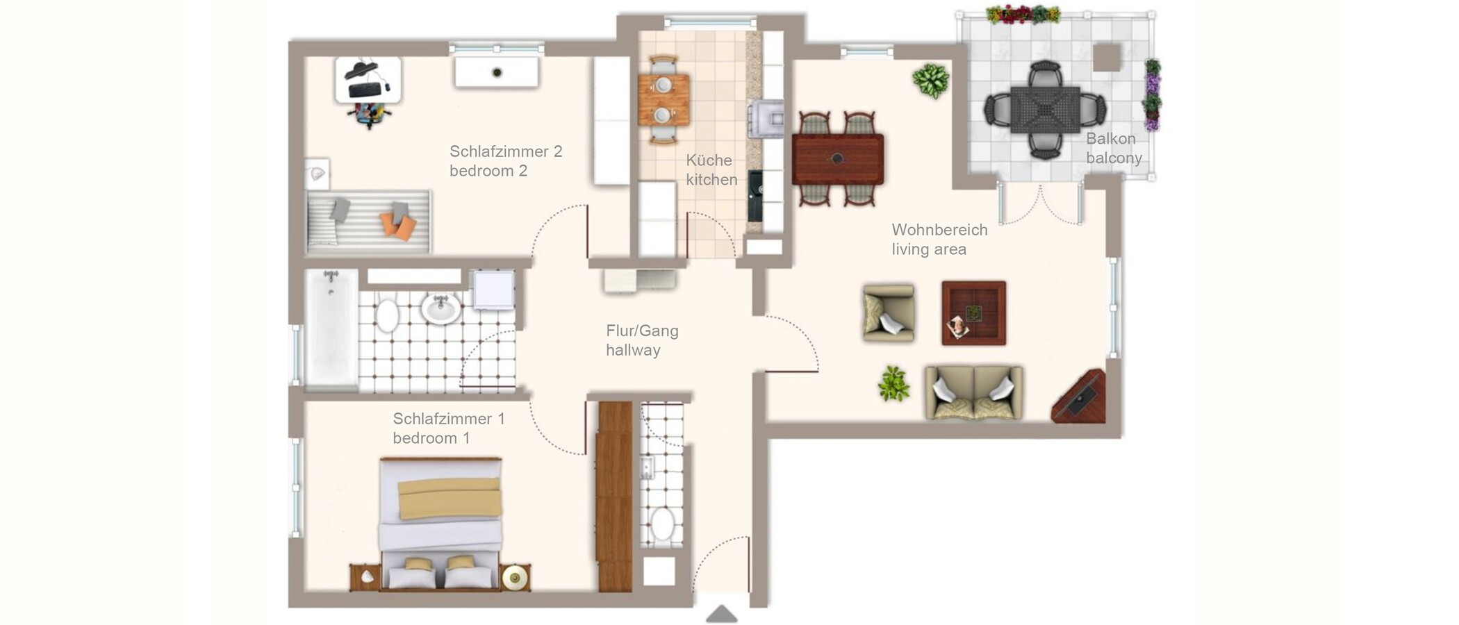 マンション München Moosach 01 見取り図 12800