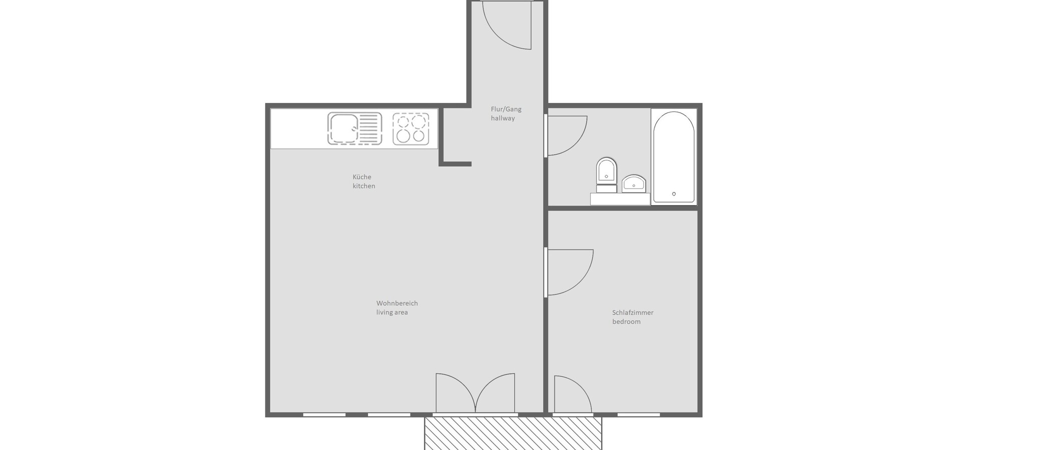 マンション München Untersendling 01 見取り図 12922