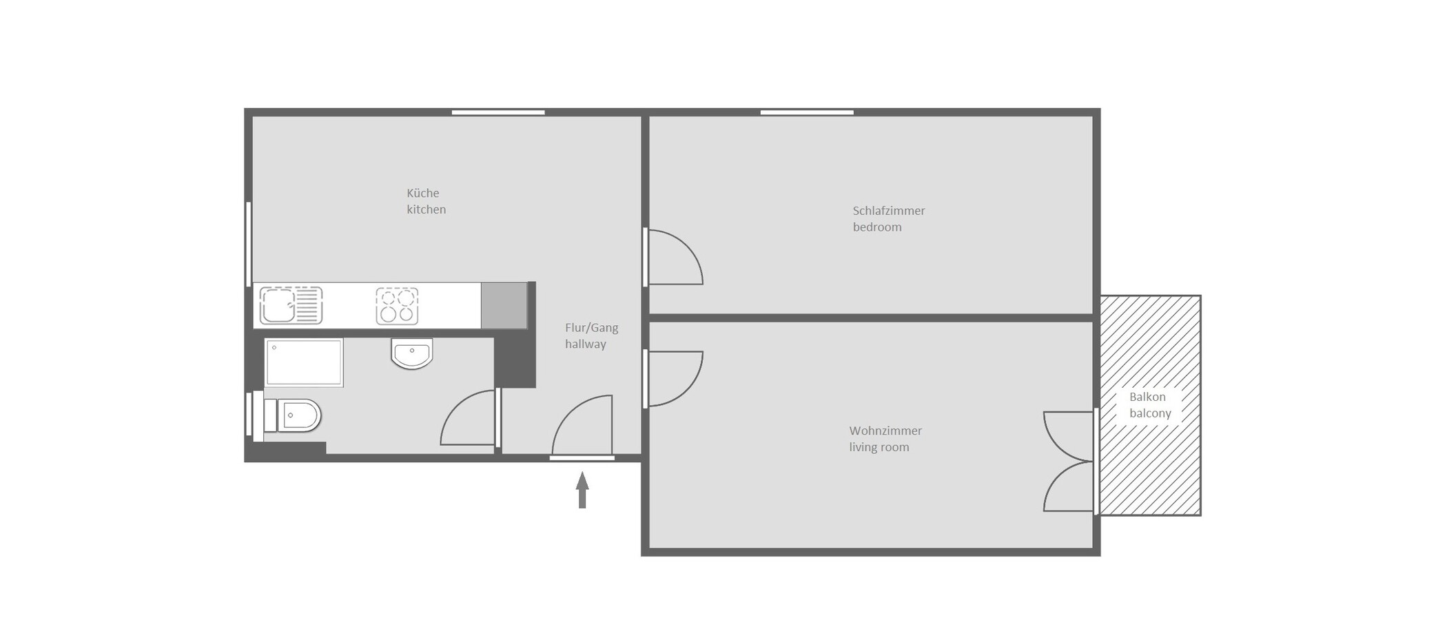 マンション München Obersendling 01 見取り図 13112