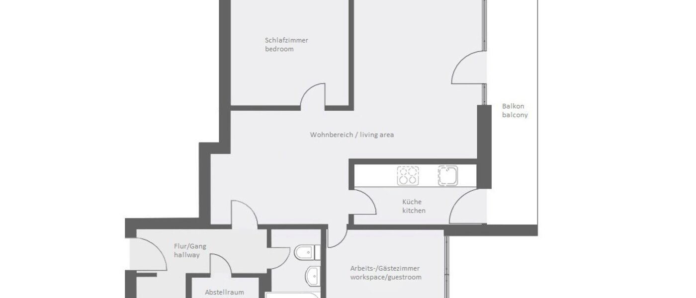 マンション München Schwabing 01 見取り図 13128