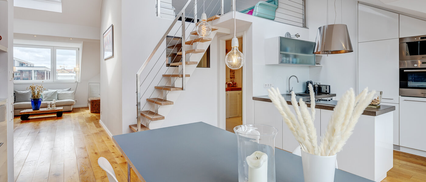 複層－回廊住宅 München Maxvorstadt - Museumsviertel 03 ダイニングエリア 13166