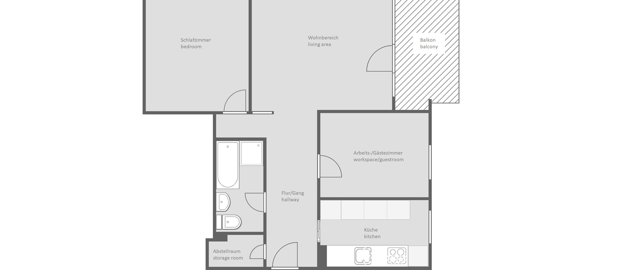 マンション München Solln 01 見取り図 13230