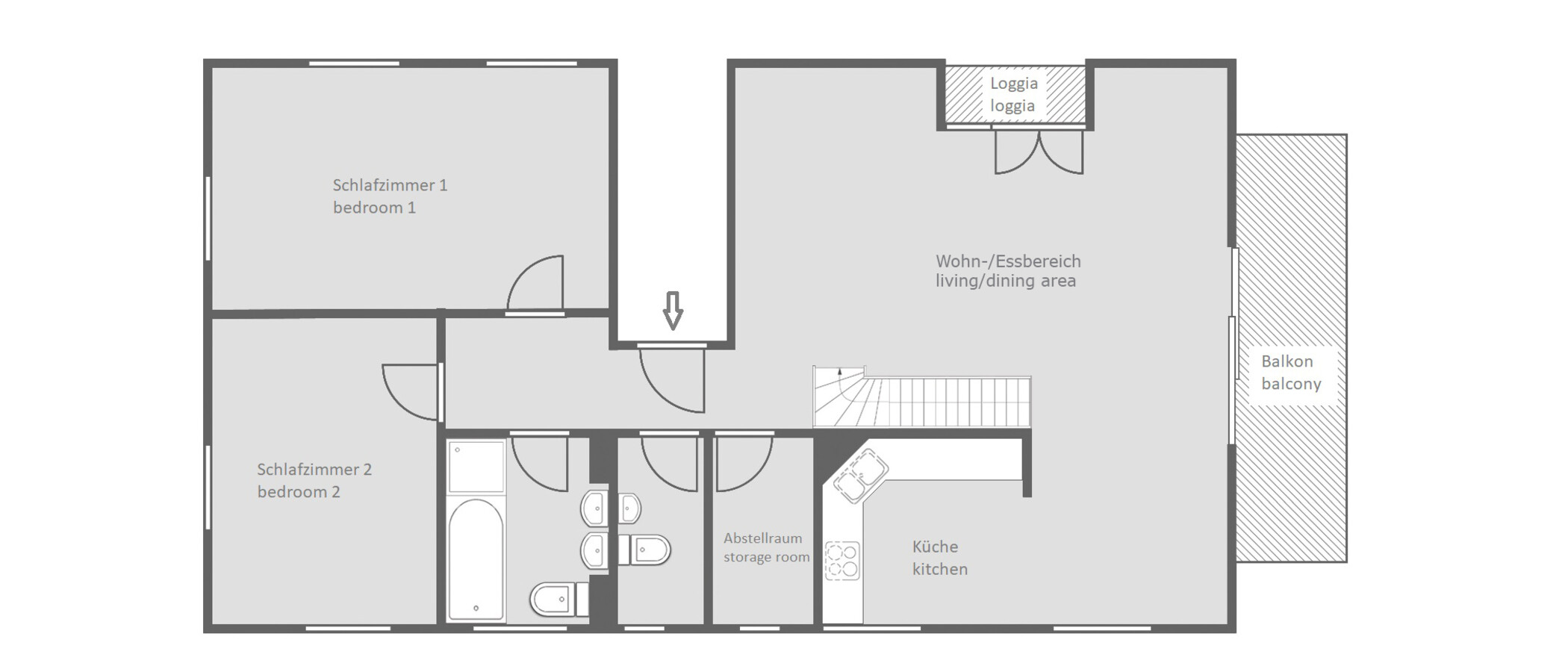 マンション München Berg am Laim 01 見取り図 13337