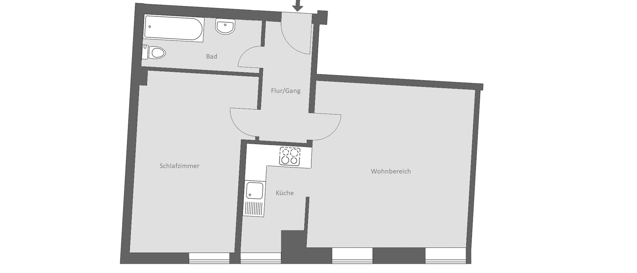 マンション München Lehel 01 見取り図 13484
