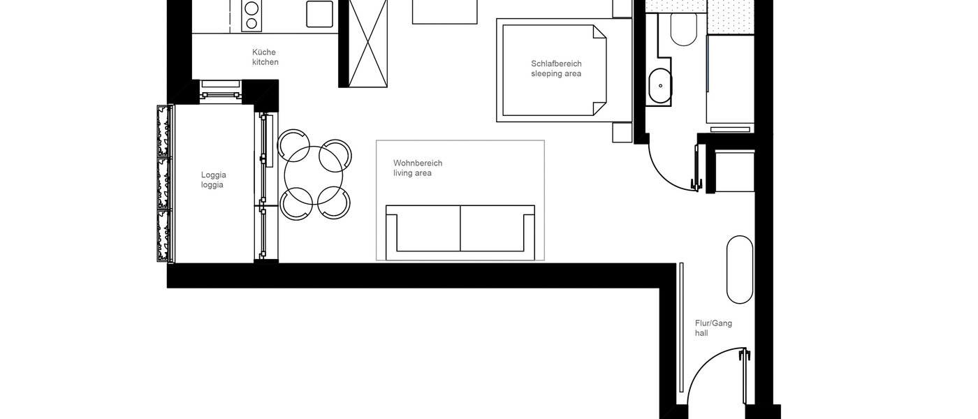 マンション München Schwabing-West 01 見取り図 13523