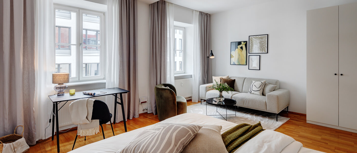 マンション München Lehel 04 リビングエリア 13584