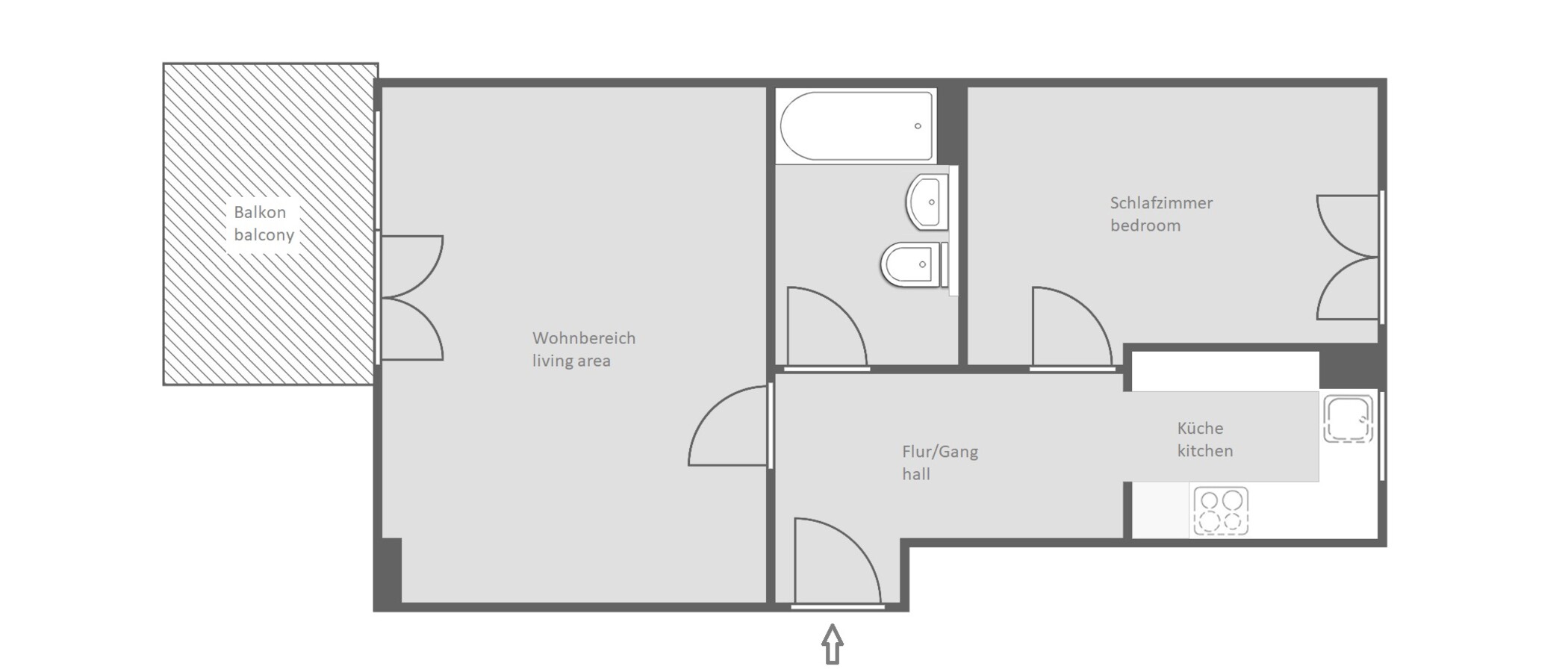 マンション Unterhaching 01 見取り図 13690