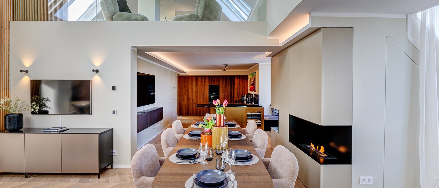 複層－回廊住宅 München Altstadt 01 リビングエリア 13841