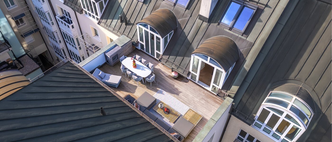 複層－回廊住宅 München Altstadt 01 ルーフテラス 13841