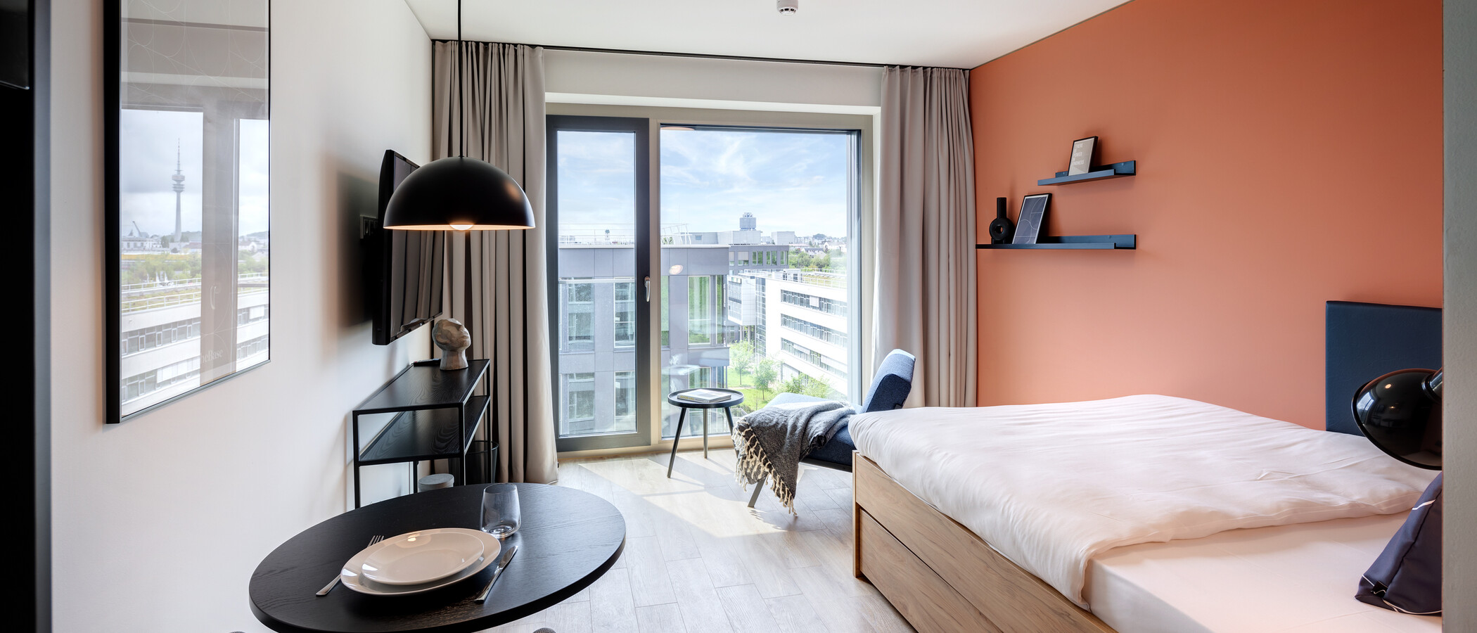 アパルトマン München Milbertshofen 01 リビングエリア 13963