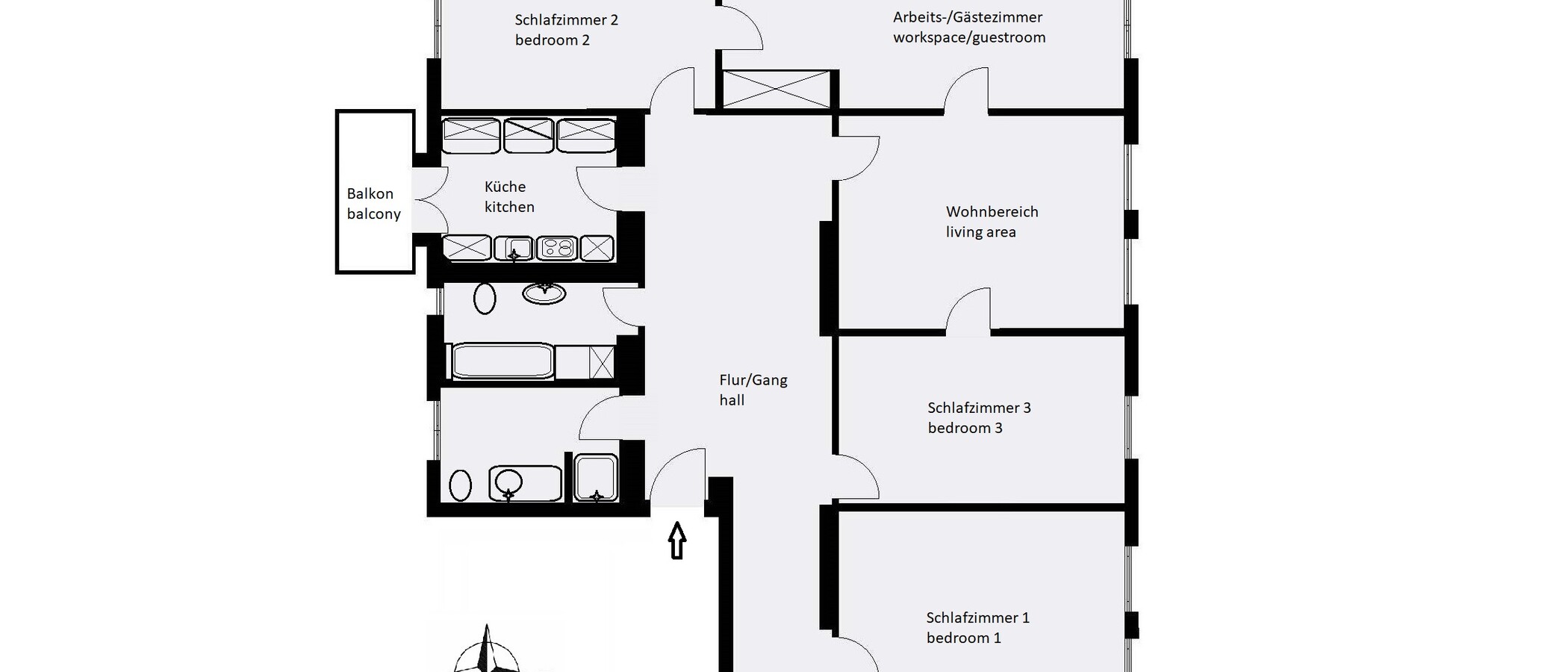 マンション München Altstadt 01 見取り図 14028