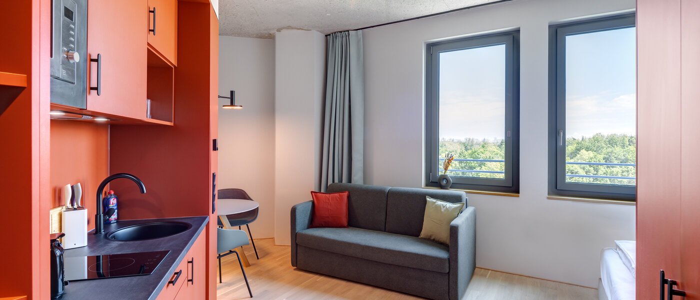 アパルトマン Unterföhring 02 リビングエリア 14037