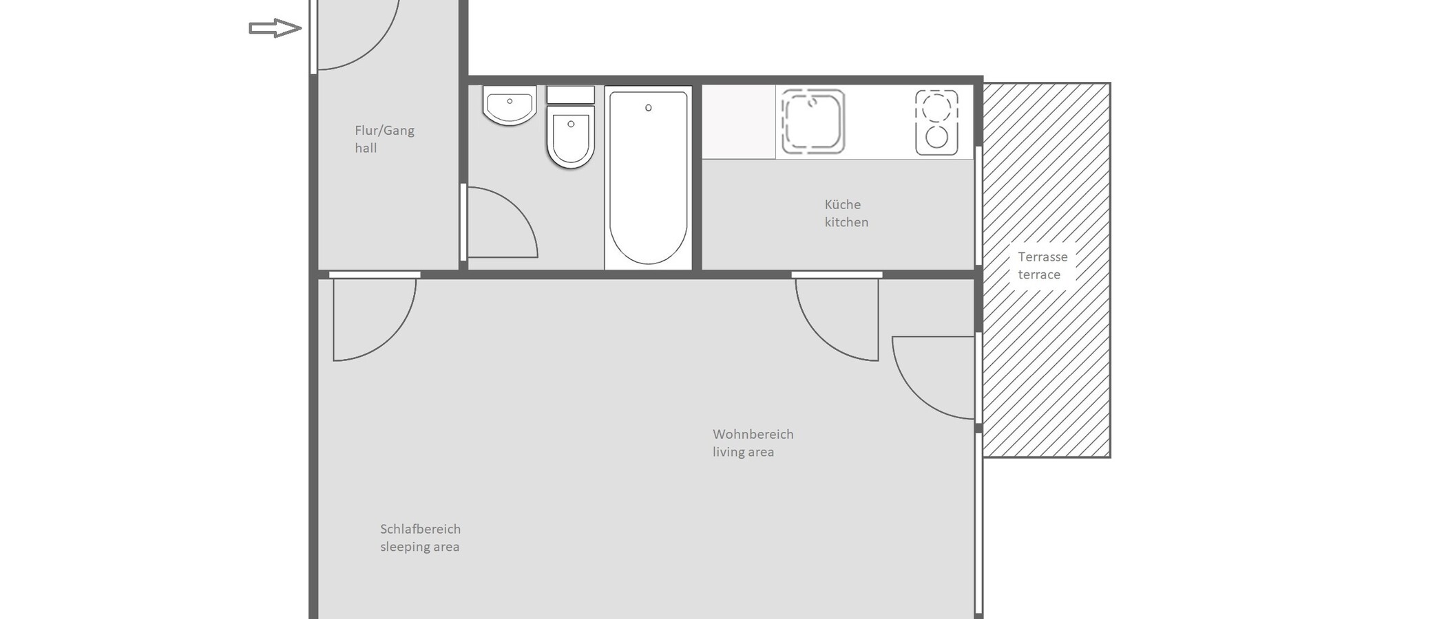 マンション München Obergiesing 01 見取り図 14038