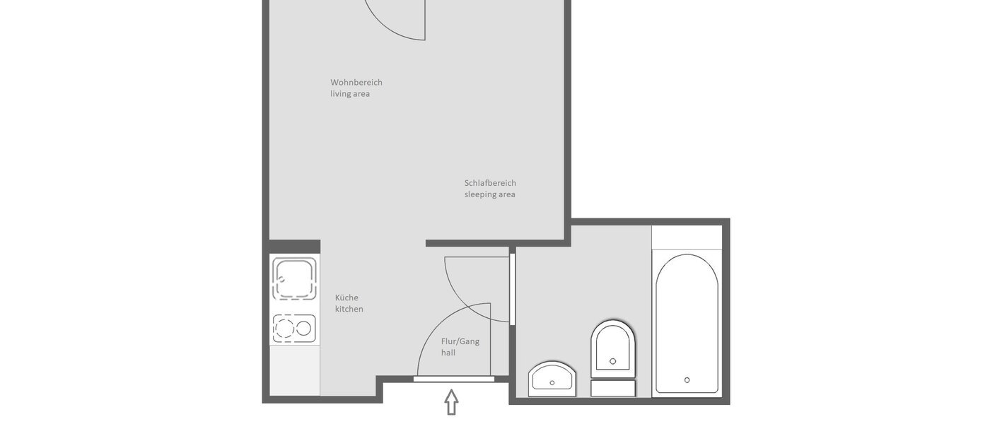 アパルトマン München Neuhausen 01 見取り図 14060