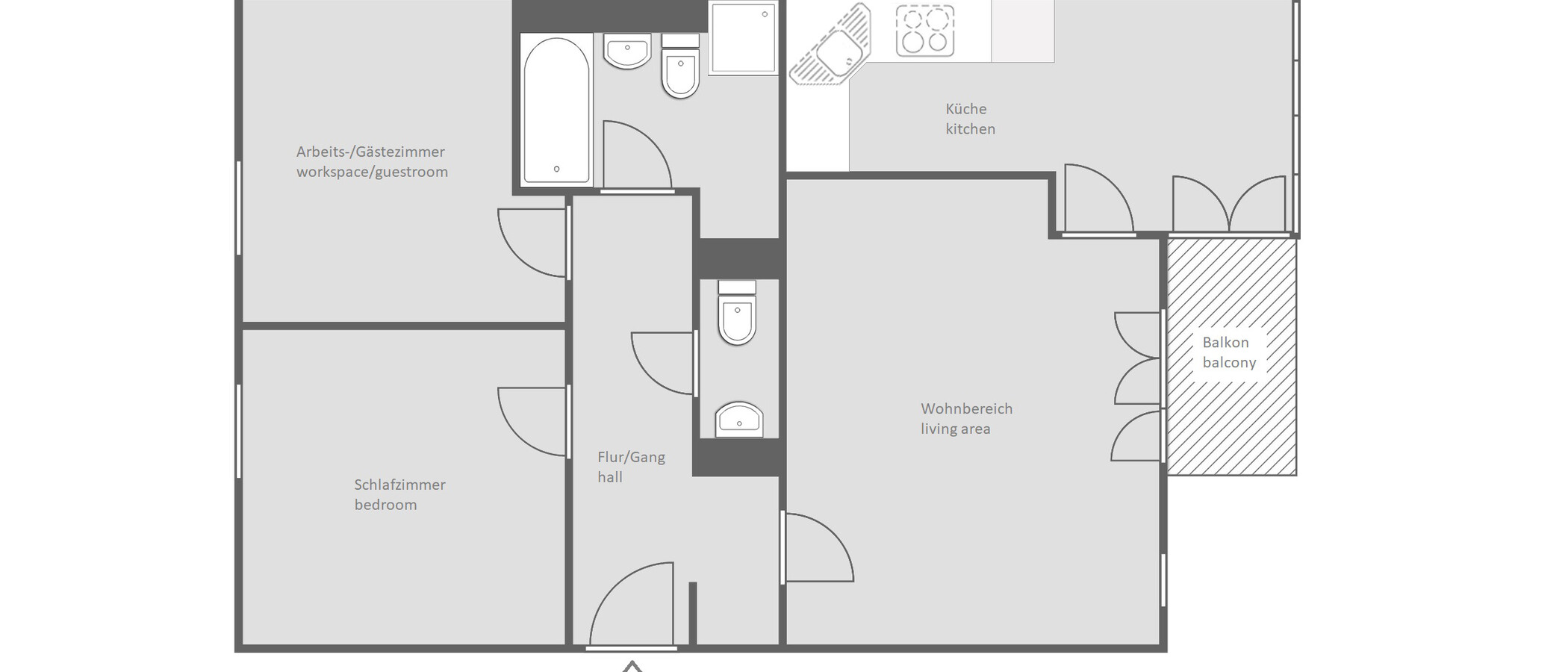 マンション Vaterstetten 01 見取り図 14133
