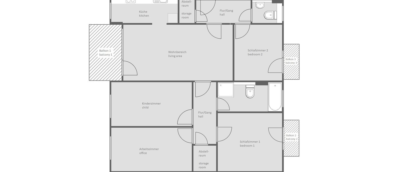 マンション Dachau 01 見取り図 14177