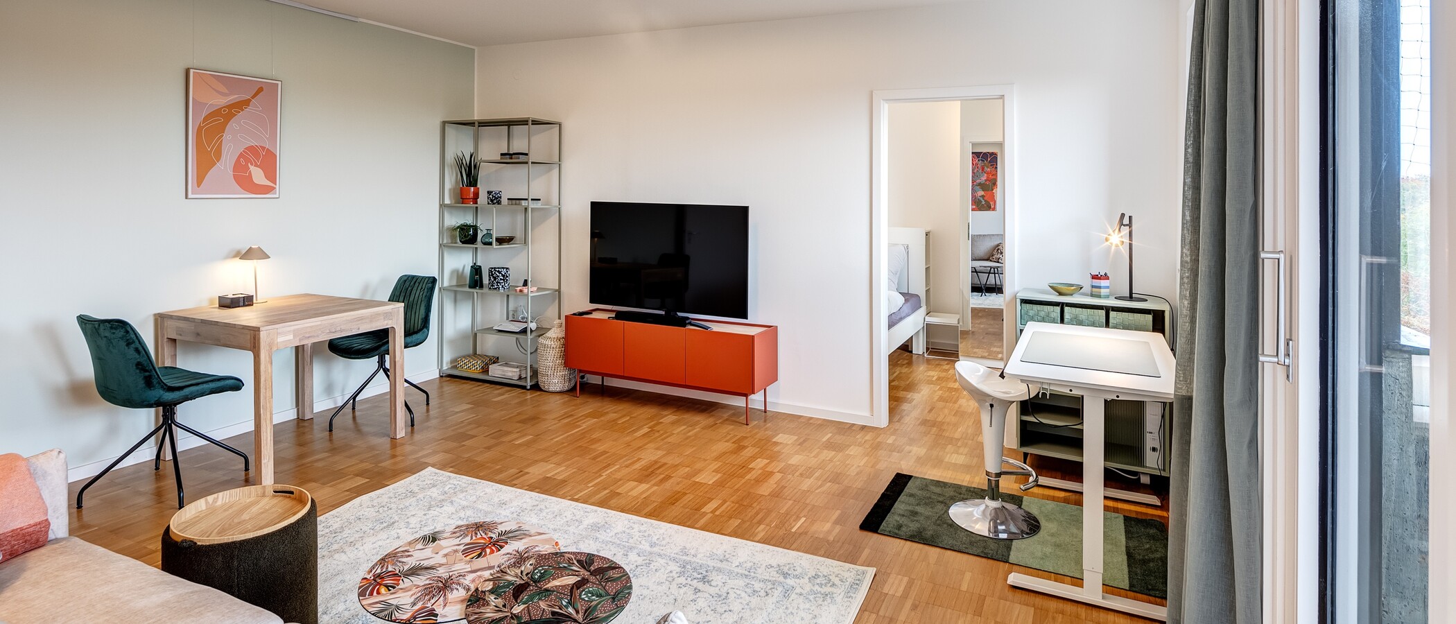 マンション München Schwabing (rechts der Leopoldstraße) 01 リビングルーム 14213