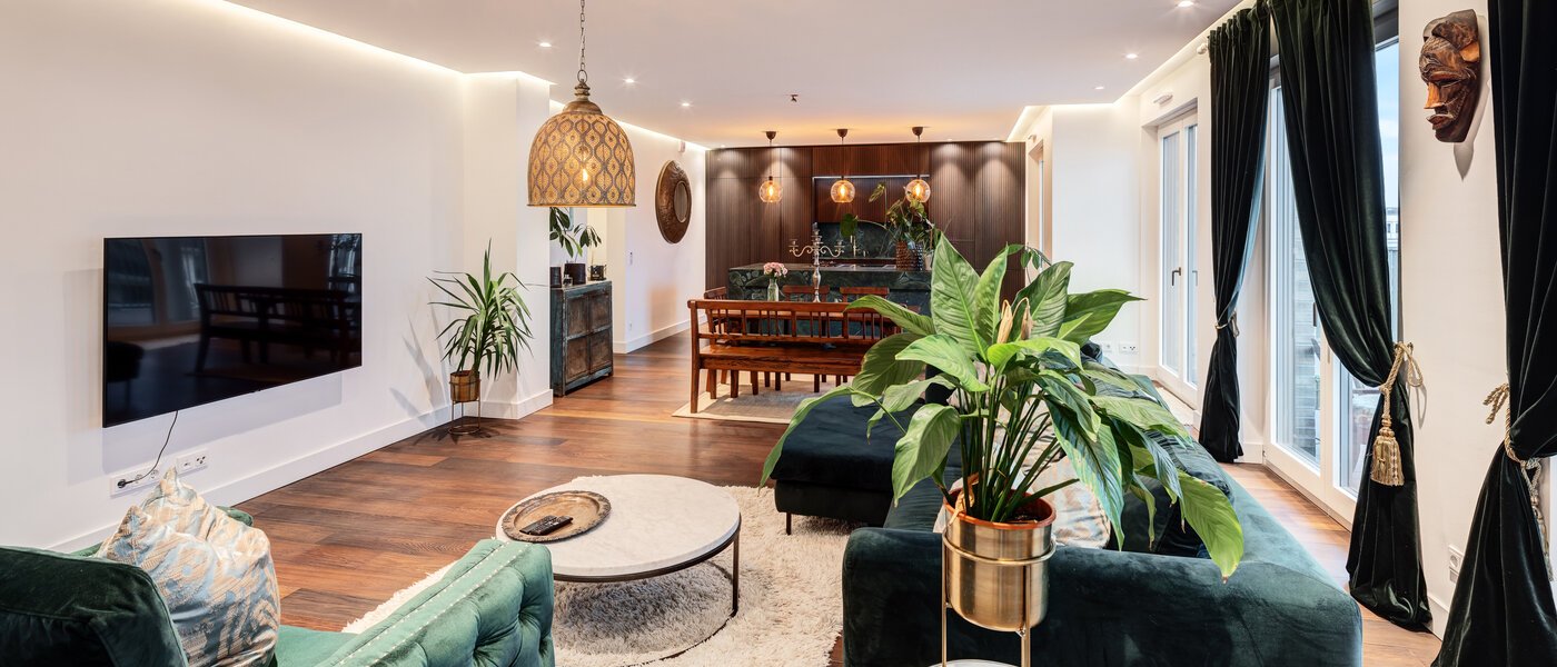 ペントハウス住宅 München Au 04 リビングルーム 14243